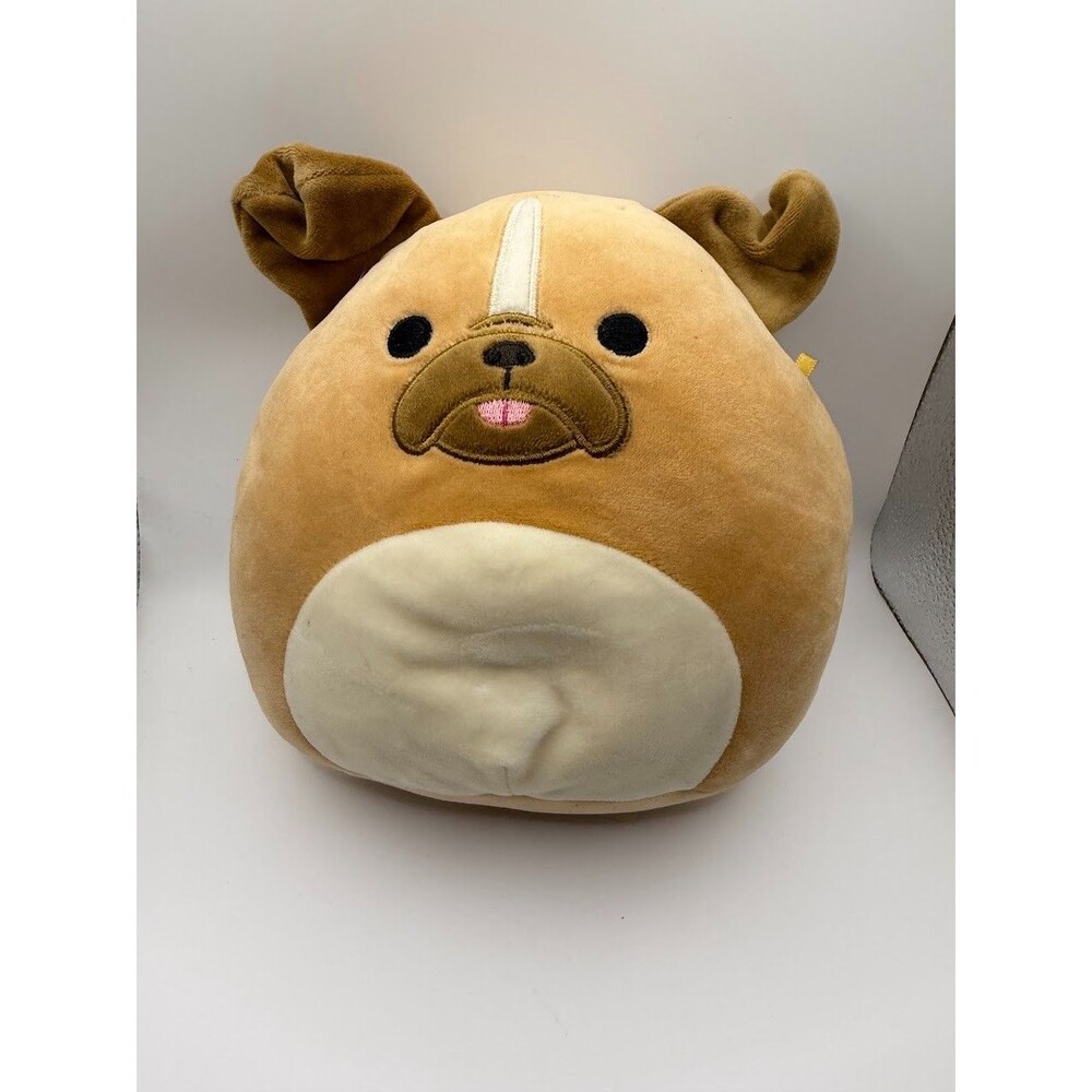 Squishmallows Alex the Bulldog 8" Brown Tan Dog Plush Kellytoy SQCR00198